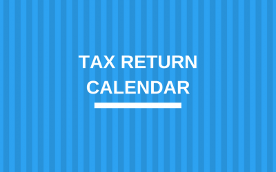 Tax Return Calendar